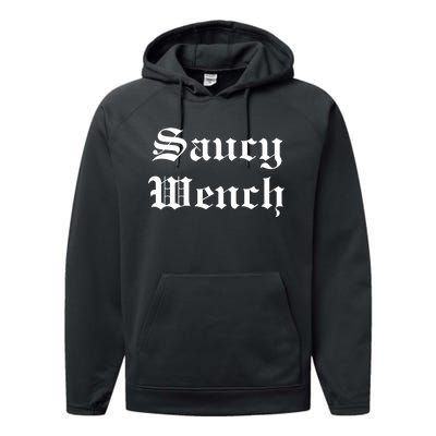 Saucy Wench Ren Faire Funny Halloween Costume Performance Fleece Hoodie