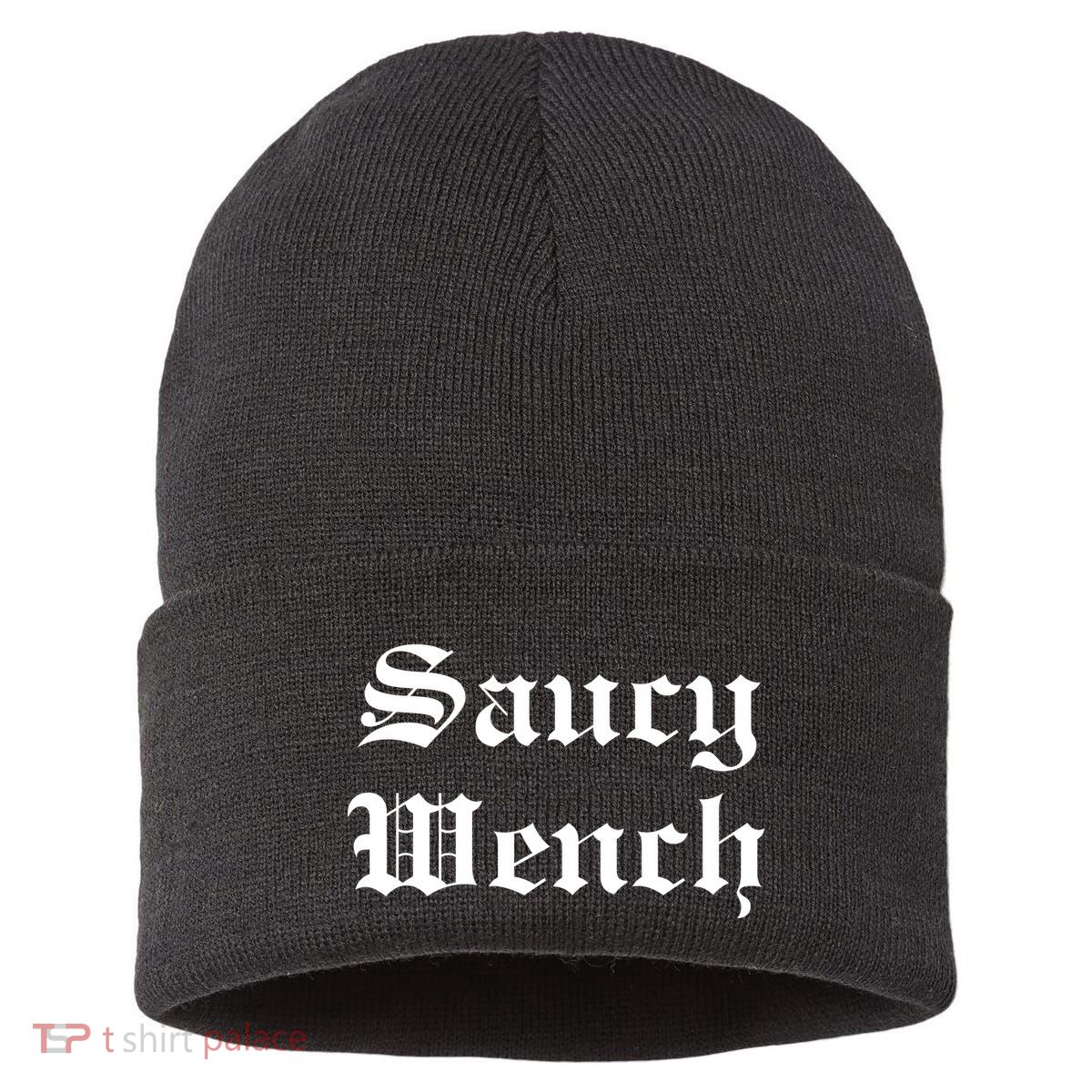 Saucy Wench Ren Faire Funny Halloween Costume Sustainable Knit Beanie