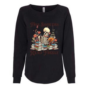 Strong Woman Reads Books Free Societies Read Freely Books Womens California Wash Sweatshirt