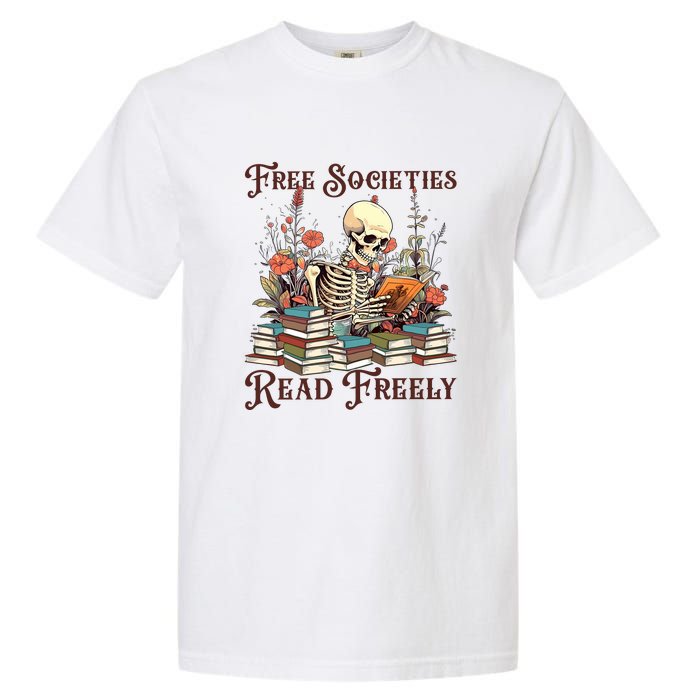 Strong Woman Reads Books Free Societies Read Freely Books Garment-Dyed Heavyweight T-Shirt