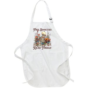 Strong Woman Reads Books Free Societies Read Freely Books Full-Length Apron With Pockets