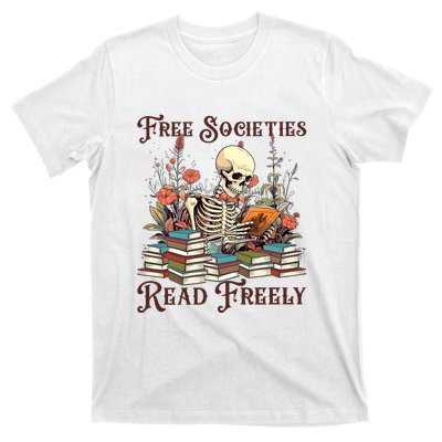 Strong Woman Reads Books Free Societies Read Freely Books T-Shirt