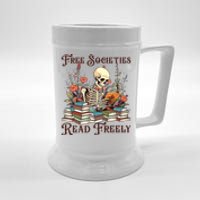 Strong Woman Reads Books Free Societies Read Freely Books Beer Stein