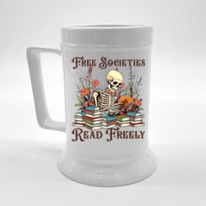 Strong Woman Reads Books Free Societies Read Freely Books Beer Stein