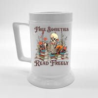 Strong Woman Reads Books Free Societies Read Freely Books Beer Stein