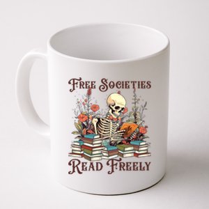 Strong Woman Reads Books Free Societies Read Freely Books Coffee Mug