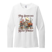 Strong Woman Reads Books Free Societies Read Freely Books Womens CVC Long Sleeve Shirt