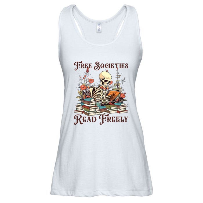 Strong Woman Reads Books Free Societies Read Freely Books Ladies Essential Flowy Tank