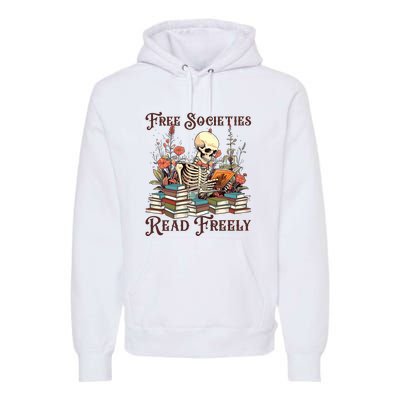 Strong Woman Reads Books Free Societies Read Freely Books Premium Hoodie