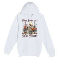 Strong Woman Reads Books Free Societies Read Freely Books Premium Pullover Hoodie