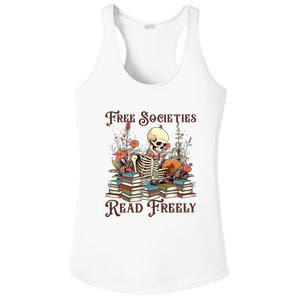 Strong Woman Reads Books Free Societies Read Freely Books Ladies PosiCharge Competitor Racerback Tank