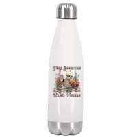 Strong Woman Reads Books Free Societies Read Freely Books Stainless Steel Insulated Water Bottle