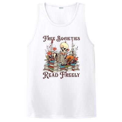 Strong Woman Reads Books Free Societies Read Freely Books PosiCharge Competitor Tank