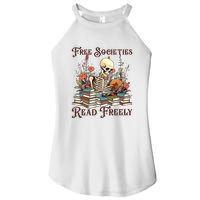 Strong Woman Reads Books Free Societies Read Freely Books Women's Perfect Tri Rocker Tank