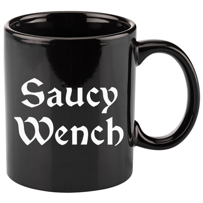 Saucy Wench Renaissance Fair Fayre Funny Renfest Halloween 11oz C Handle Ceramic Mug