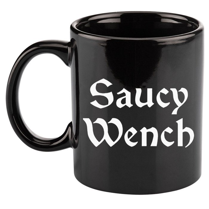 Saucy Wench Renaissance Fair Fayre Funny Renfest Halloween 11oz C Handle Ceramic Mug