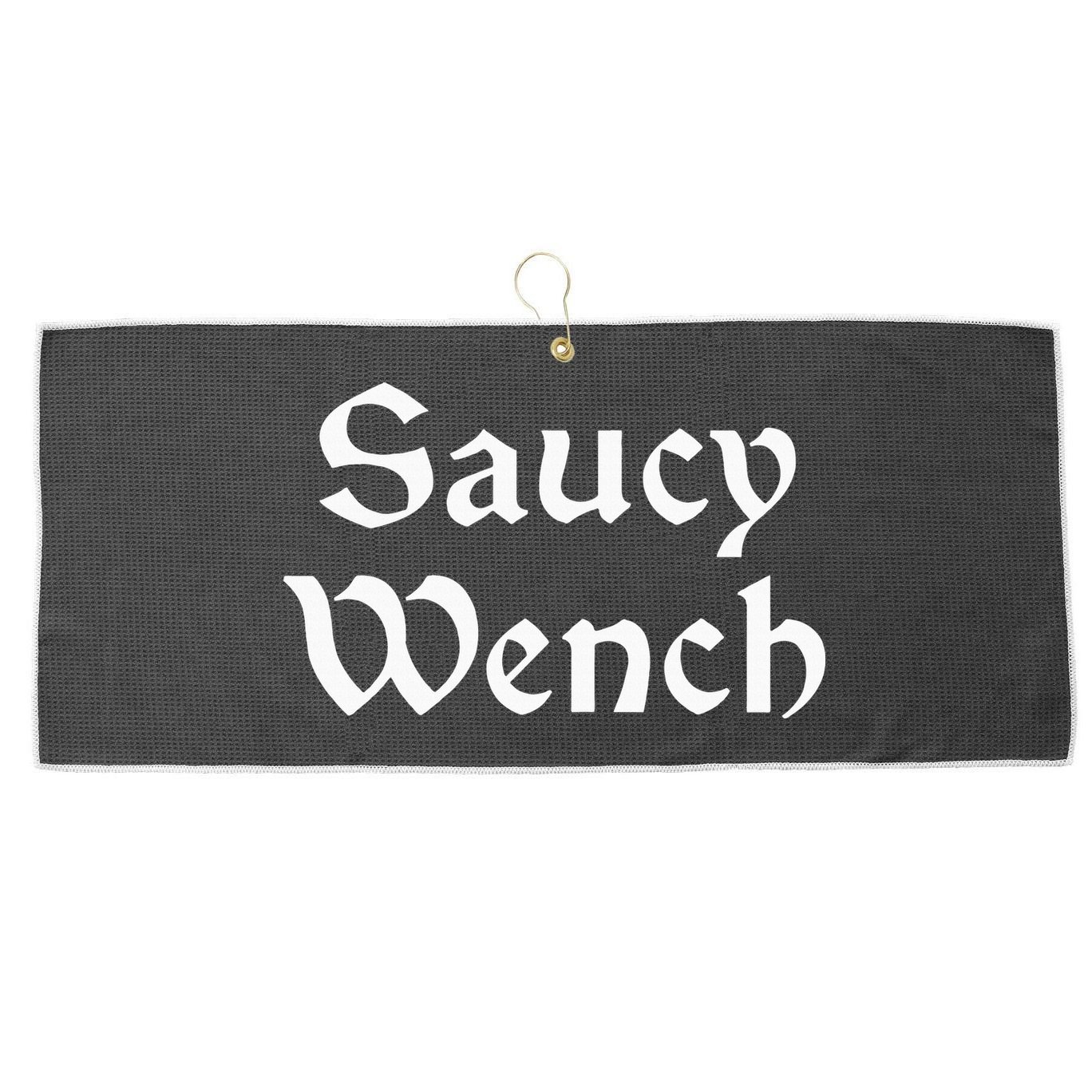 Saucy Wench Renaissance Fair Fayre Funny Renfest Halloween Large Microfiber Waffle Golf Towel