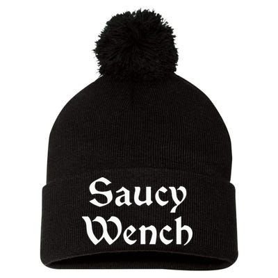 Saucy Wench Renaissance Fair Fayre Funny Renfest Halloween Pom Pom 12in Knit Beanie