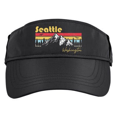 Seattle Washington Roots Hometown Vintage Home State Pride  Adult Drive Performance Visor