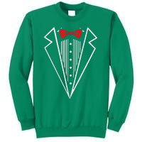 Stuxedo With Red Bow Tie Black Suit Sweatshirt