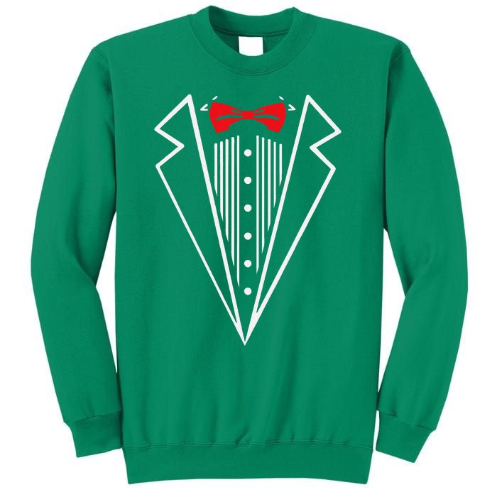 Stuxedo With Red Bow Tie Black Suit Sweatshirt