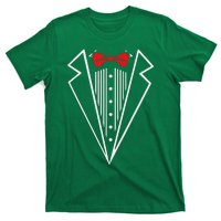 Stuxedo With Red Bow Tie Black Suit T-Shirt