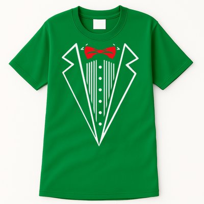 Stuxedo With Red Bow Tie Black Suit Tall T-Shirt