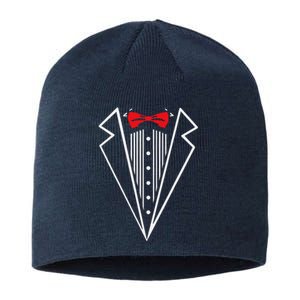 Stuxedo With Red Bow Tie Black Suit Sustainable Beanie