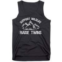 Support Wildlife Raise Twins Shirt Funny Twin Mom Dad Tank Top