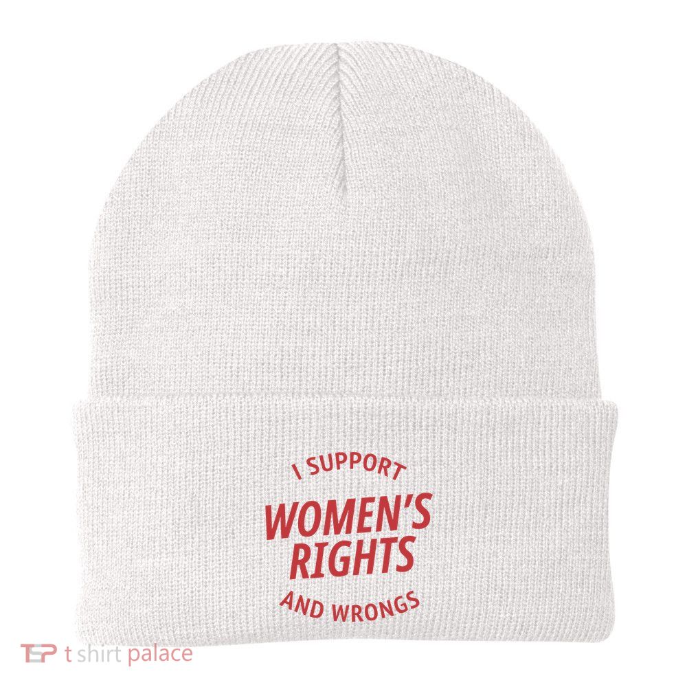 Support Women Rights And Wrongs Knit Cap Winter Beanie
