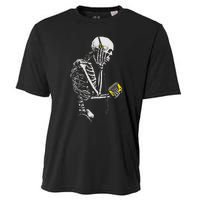 Skeleton With Retro Headphones Music Cassette Player Cooling Performance Crew T-Shirt