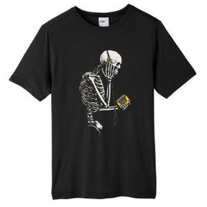 Skeleton With Retro Headphones Music Cassette Player Tall Fusion ChromaSoft Performance T-Shirt