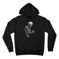 Skeleton With Retro Headphones Music Cassette Player Tall Hoodie