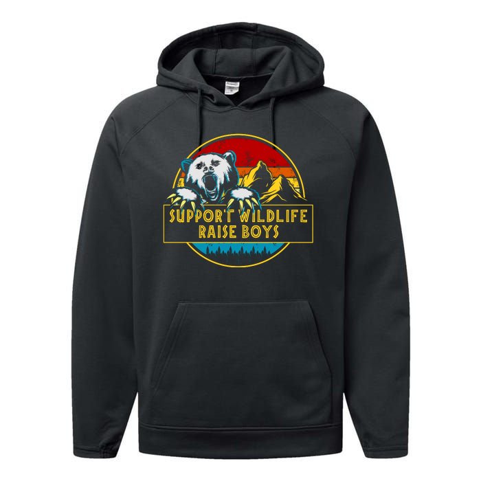 Support Wildlife Rasie Boys Performance Fleece Hoodie