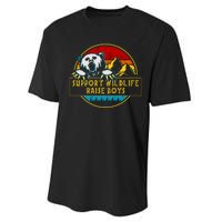 Support Wildlife Rasie Boys Performance Sprint T-Shirt