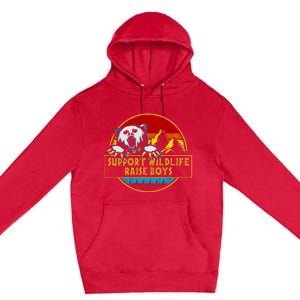 Support Wildlife Rasie Boys Premium Pullover Hoodie