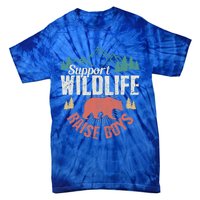 Support Wildlife Raise Mom Dad Wild One Funny Gift Tie-Dye T-Shirt