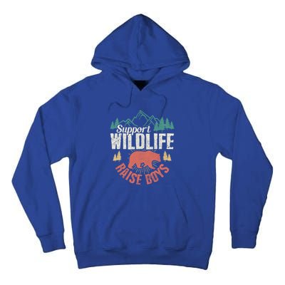 Support Wildlife Raise Mom Dad Wild One Funny Gift Tall Hoodie