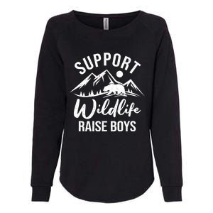 Support Wildlife Raise Sons Funny Mom Dad Wild One Bear Cute Gift Womens California Wash Sweatshirt