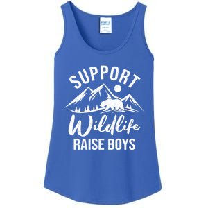 Support Wildlife Raise Sons Funny Mom Dad Wild One Bear Cute Gift Ladies Essential Tank