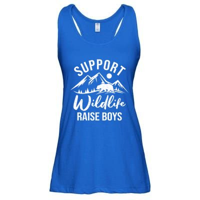 Support Wildlife Raise Sons Funny Mom Dad Wild One Bear Cute Gift Ladies Essential Flowy Tank