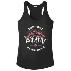 Support Wildlife Raise Gift Ladies PosiCharge Competitor Racerback Tank