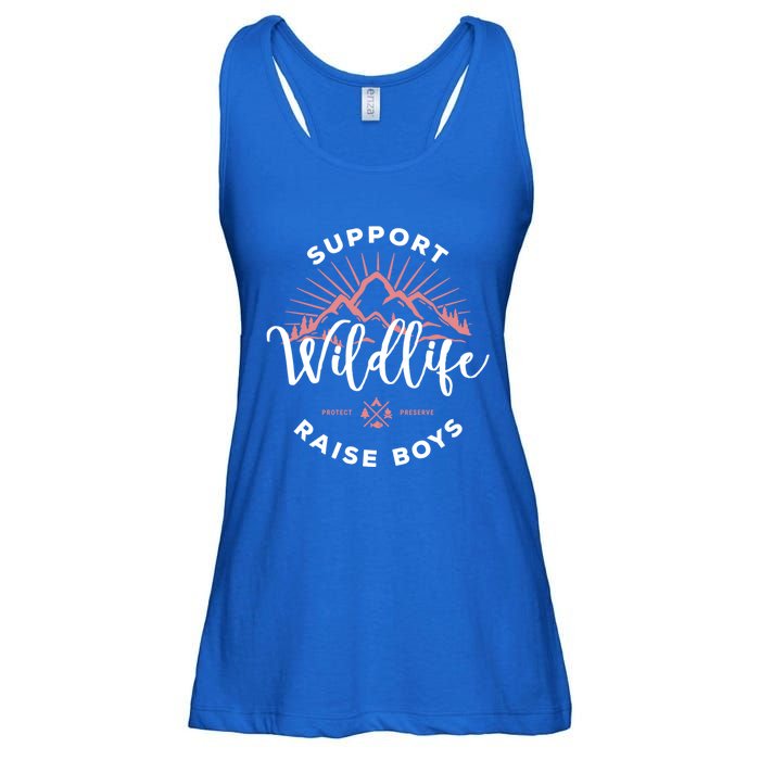 Support Wildlife Raise Gift Ladies Essential Flowy Tank