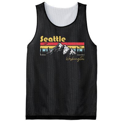 Seattle Washington Roots Hometown Vintage Home State Pride Mesh Reversible Basketball Jersey Tank