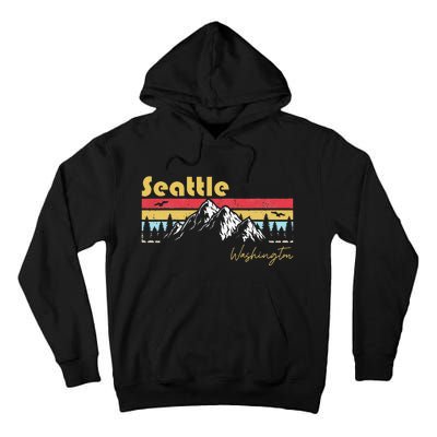 Seattle Washington Roots Hometown Vintage Home State Pride Tall Hoodie