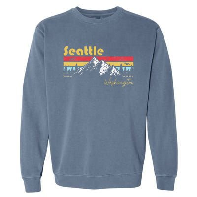 Seattle Washington Roots Hometown Vintage Home State Pride Garment-Dyed Sweatshirt