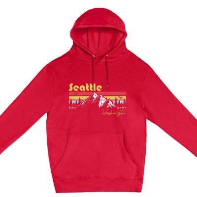 Seattle Washington Roots Hometown Vintage Home State Pride Premium Pullover Hoodie