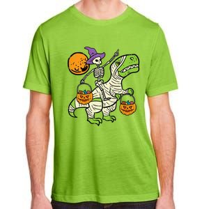 Skeleton Witch Riding Mummy Dinosaur Halloween Spooky Night Gift Adult ChromaSoft Performance T-Shirt