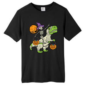 Skeleton Witch Riding Mummy Dinosaur Halloween Spooky Night Gift Tall Fusion ChromaSoft Performance T-Shirt