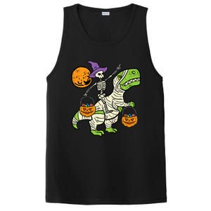 Skeleton Witch Riding Mummy Dinosaur Halloween Spooky Night Gift PosiCharge Competitor Tank